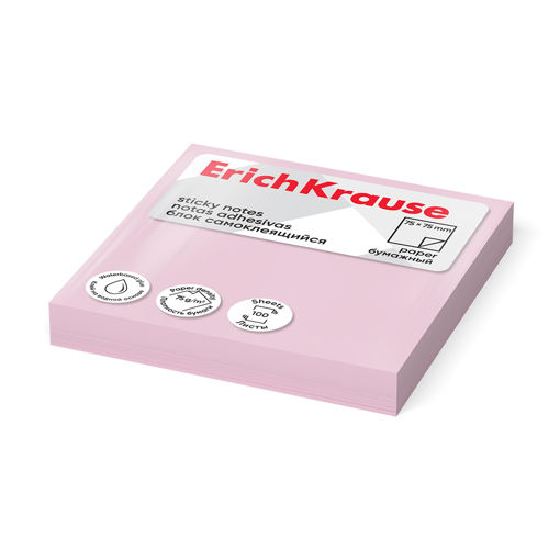 Picture of EK STICKY NOTES 75X75MM PINK